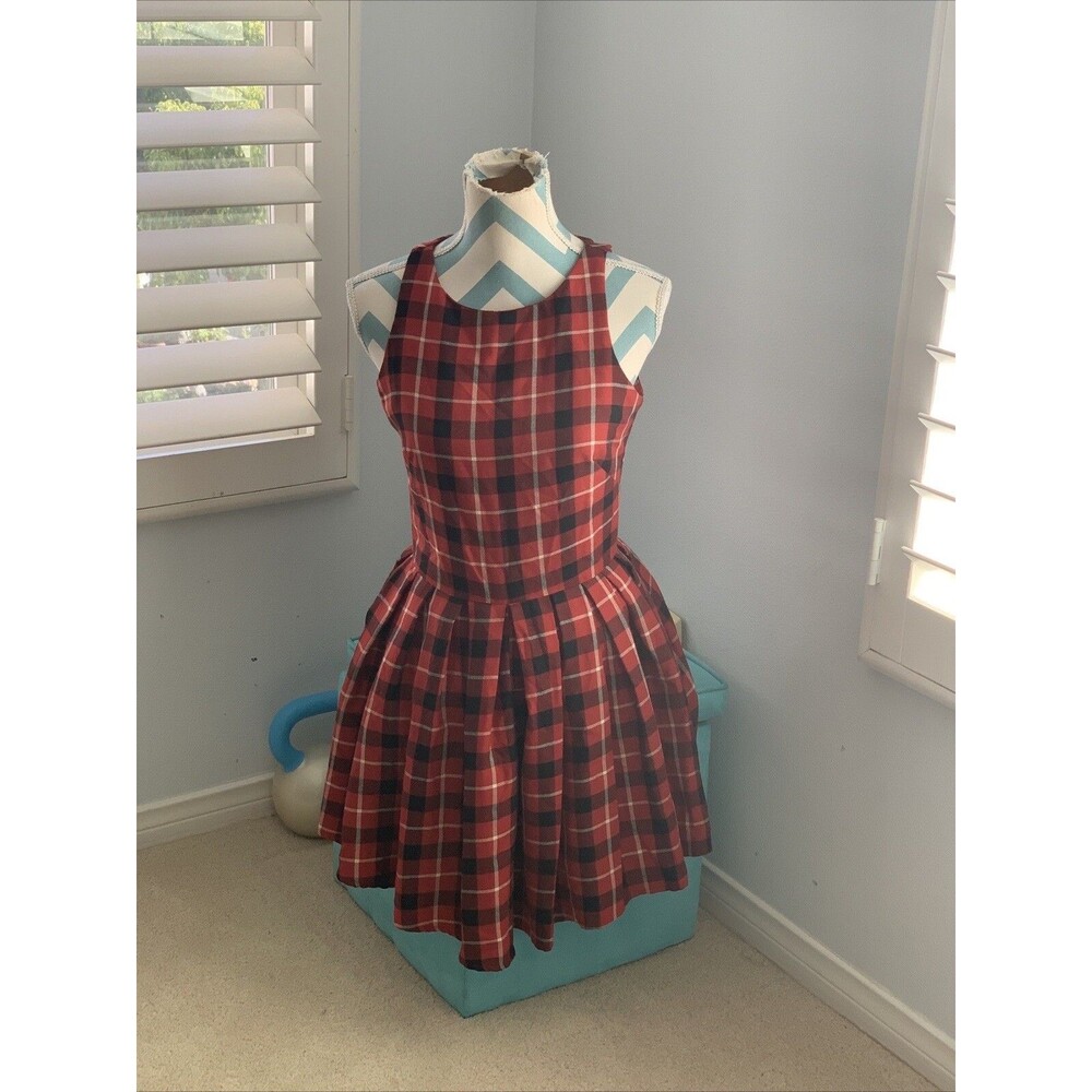 Red & Black Holiday Plaid Dress Free People S